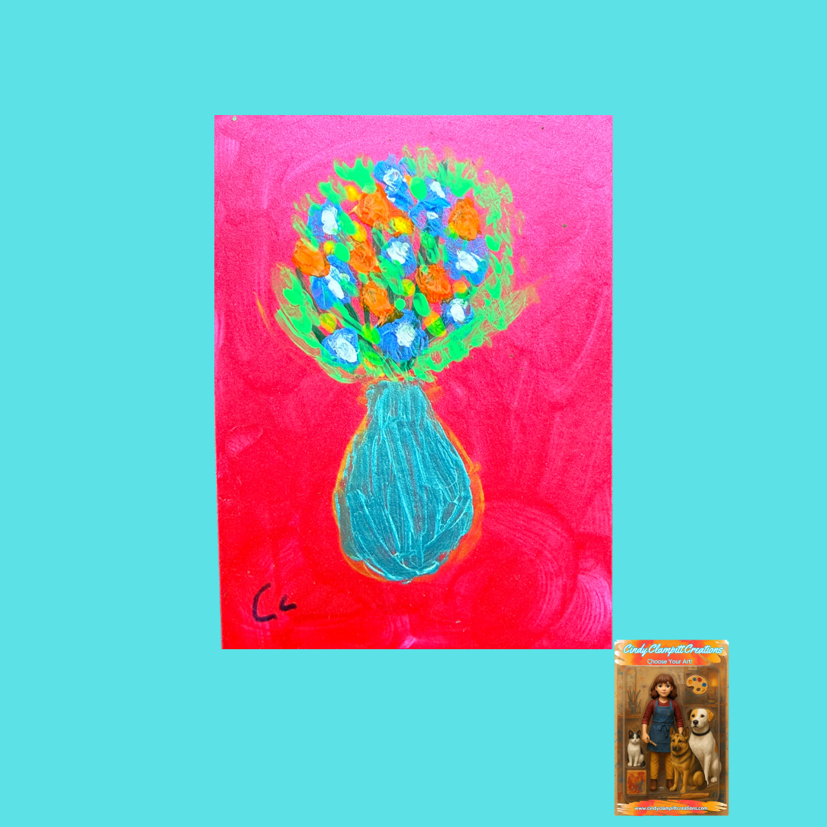 Mini Art - ACEO Cards - Flowers in Vase1
