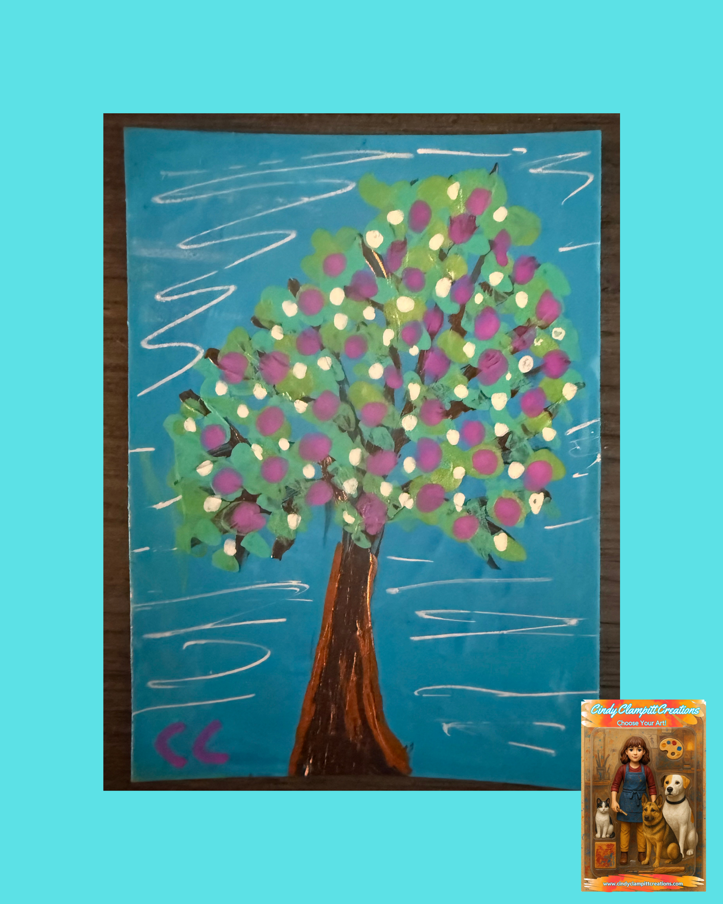 Mini Art - ACEO Cards - Berry Tree
