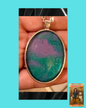 Glass Necklace - Purple and Green Sparkle