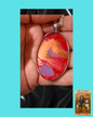 Orange Fuchsia and Lilac necklace