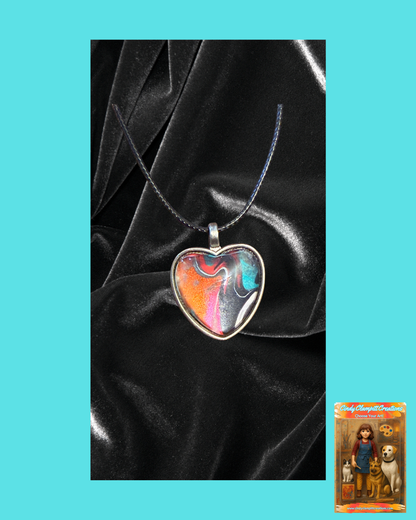Deep Colors Heart Necklace
