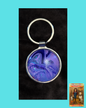 Purple and Dark Blue Swirl Keychain