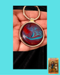 Red and Blue Swirl Keychain