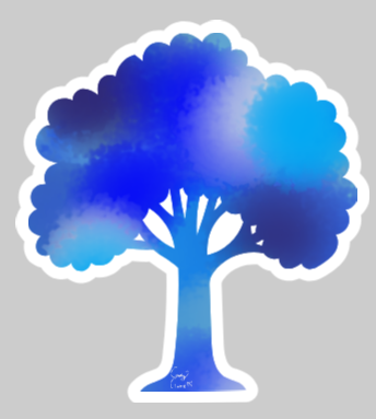 Blue Tree Sticker image 1